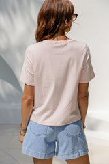 Baylee Basic Tee - Pink - The Self Styler