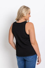 Ciara V-Neck Top - Black - The Self Styler