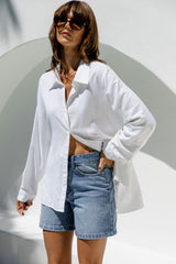 Kent Long Sleeve Shirt - Ivory White - The Self Styler