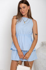 Sara Stripe Top - Blue - The Self Styler