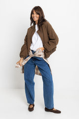 Finn Bomber Jacket - Deep Olive Choc - The Self Styler