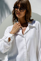 Kent Long Sleeve Shirt - Ivory White - The Self Styler