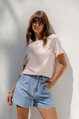 Baylee Basic Tee - Pink - The Self Styler