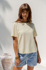 Baylee Basic Tee - Yellow - The Self Styler