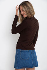 Carolyn Long Sleeve Top - Chocolate - The Self Styler