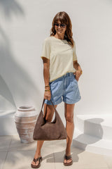 Baylee Basic Tee - Yellow - The Self Styler