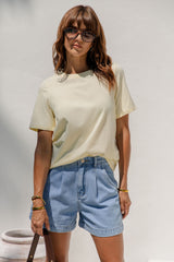 Baylee Basic Tee - Yellow - The Self Styler