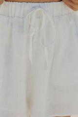 Charlie Linen Shorts - White - The Self Styler