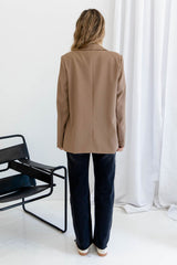 Eli Boyfriend Blazer Jacket - Mocha