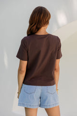 Baylee Basic Tee - Chocolate - The Self Styler