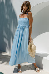 Nahla Maxi Dress - Light Blue - The Self Styler