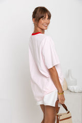 Tulum Shell Print Tee - Pink - The Self Styler