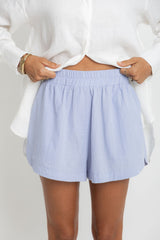 Bowie Cotton Shorts - Chalk Blue - The Self Styler