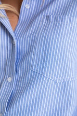 Bentley Relaxed-Fit Shirt - Blue Stripe - The Self Styler