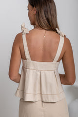 Hannah Denim Top - Chai - The Self Styler