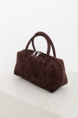 Tory Mini Suede Crossbody Bag - Chocolate - The Self Styler