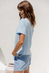 Baylee Basic Tee - Blue - The Self Styler