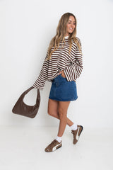 Carter Shoulder Bag - Chocolate Brown - The Self Styler