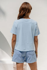 Baylee Basic Tee - Blue - The Self Styler