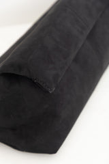 Becca Suede Clutch Bag - Black - The Self Styler