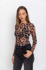 Hunter Mesh Top - Leopard - The Self Styler