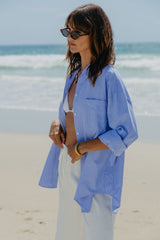 Bentley Relaxed-Fit Shirt - Blue Stripe - The Self Styler