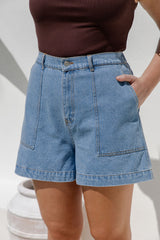 Byron Denim Shorts - Mid Wash - The Self Styler