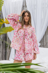 Penny Top - Blush Tile Print - The Self Styler