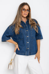 Dylan Denim Shirt - Dark Wash - The Self Styler