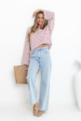 Dakota Straight-Leg Denim Jeans - Light Blue Wash - The Self Styler Exclusive - The Self Styler