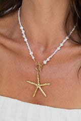 Aria Starfish Pearl Necklace - Gold - Suni and Sol - The Self Styler