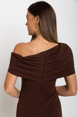 Carrie Maxi Dress - Choc - The Self Styler