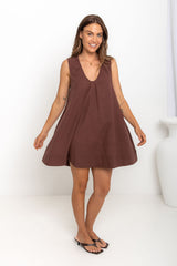Noa Swing Dress - Chocolate - The Self Styler
