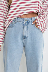 Dakota Straight-Leg Denim Jeans - Light Blue Wash - The Self Styler Exclusive - The Self Styler