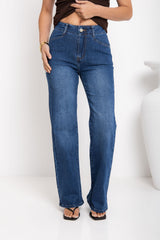 Stella Wide-Leg Denim Jeans - Dark Wash - The Self Styler