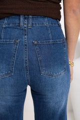 Stella Wide-Leg Denim Jeans - Dark Wash - The Self Styler