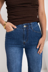 Stella Wide-Leg Denim Jeans - Dark Wash - The Self Styler