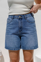Jayce Denim Shorts - Mid Wash - The Self Styler
