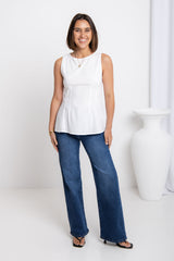 Nova Fitted Top - White - The Self Styler