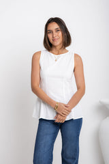 Nova Fitted Top - White - The Self Styler