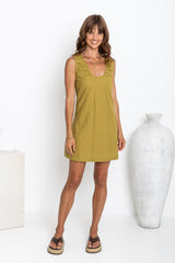 Tia Dress - Matcha Green - The Self Styler