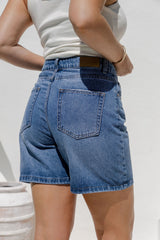 Jayce Denim Shorts - Mid Wash - The Self Styler