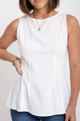 Nova Fitted Top - White - The Self Styler
