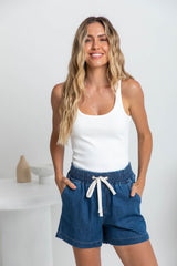 Harley Ribbed Tank Top - Ivory - The Self Styler