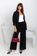 Archie Relaxed-Fit Linen Shirt - Black - The Self Styler