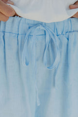 Charlie Linen Shorts - Blue - The Self Styler