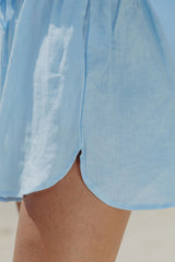 Charlie Linen Shorts - Blue - The Self Styler
