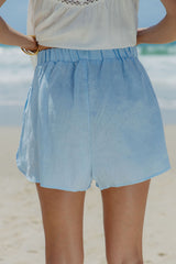 Charlie Linen Shorts - Blue - The Self Styler