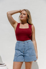 Vera Tank Top - Burgundy - The Self Styler