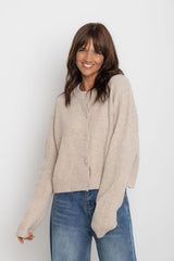 Hazel Knit Cardi - Oatmeal - The Self Styler